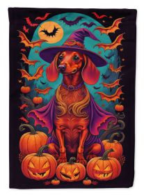 Dachshund Witchy Halloween Garden Flag Mailbox Flag Decorative Yard Flag Banner Outside Patio Artwork Yard Flower Beds Garden