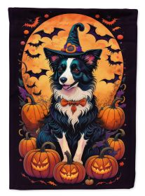 Border Collie Witchy Halloween Garden Flag Mailbox Flag Decorative Yard Flag Banner Outside Patio Artwork Yard Flower Beds Garden