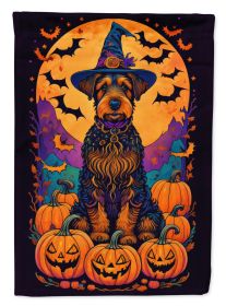 Airedale Terrier Witchy Halloween Garden Flag Mailbox Flag Decorative Yard Flag Banner Outside Patio Artwork Yard Flower Beds Garden