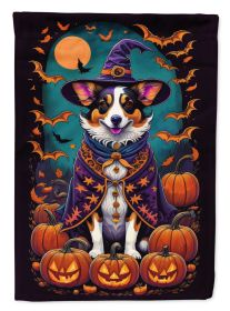 Corgi Witchy Halloween Garden Flag Mailbox Flag Decorative Yard Flag Banner Outside Patio Artwork Yard Flower Beds Garden