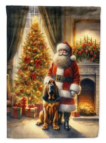 Bloodhound & Santa Claus Garden Flag Mailbox Flag Decorative Yard Flag Banner Outside Patio Artwork Yard Flower Beds Garden