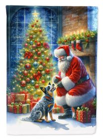 Australian tle Dog & Santa Claus Garden Flag Mailbox Flag Decorative Yard Flag Banner Outside Patio Artwork Yard Flower Beds Garden