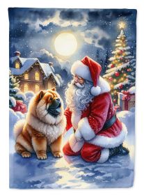 Chow Chow & Santa Claus Garden Flag Mailbox Flag Decorative Yard Flag Banner Outside Patio Artwork Yard Flower Beds Garden