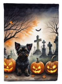 Affenpinscher Spooky Halloween Garden Flag Mailbox Flag Decorative Yard Flag Banner Outside Patio Artwork Yard Flower Beds Garden