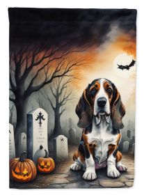 Basset Hound Spooky Halloween Garden Flag Mailbox Flag Decorative Yard Flag Banner Outside Patio Artwork Yard Flower Beds Garden