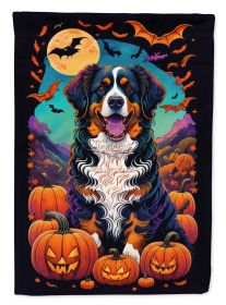 Bernese Mountain Dog Witchy Halloween Garden Flag Mailbox Flag Decorative Yard Flag Banner Outside Patio Artwork Yard Flower Beds Garden
