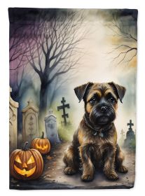 Border Terrier Spooky Halloween Garden Flag Mailbox Flag Decorative Yard Flag Banner Outside Patio Artwork Yard Flower Beds Garden