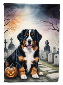 Bernese Mountain Dog Spooky Halloween Garden Flag Mailbox Flag Decorative Yard Flag Banner Outside Patio Artwork Yard Flower Beds Garden