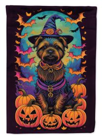 Cairn Terrier Witchy Halloween Garden Flag Mailbox Flag Decorative Yard Flag Banner Outside Patio Artwork Yard Flower Beds Garden