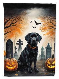 Black Labrador Retriever Spooky Halloween Garden Flag Mailbox Flag Decorative Yard Flag Banner Outside Patio Artwork Yard Flower Beds Garden