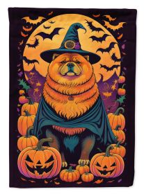 Chow Chow Witchy Halloween Garden Flag Mailbox Flag Decorative Yard Flag Banner Outside Patio Artwork Yard Flower Beds Garden