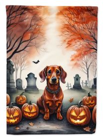 Dachshund Spooky Halloween Garden Flag Mailbox Flag Decorative Yard Flag Banner Outside Patio Artwork Yard Flower Beds Garden