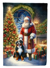 Bernese Mountain Dog & Santa Claus Garden Flag Mailbox Flag Decorative Yard Flag Banner Outside Patio Artwork Yard Flower Beds Garden