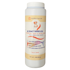 COAT SHIELD - Canine Dry Powder & Gentle Skin Cleanser for Allergies & Irritation for Dogs Alleviate Odors & Itchiness Relief for Itchiness & Yeast