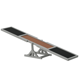 Wood Pet Seesaw Platform Dog Agility Training Equipment Run Game Toy Weather Resistant Pet Supplies Grey-V