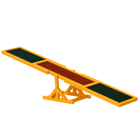 Wood Pet Seesaw Platform Dog Agility Training Equipment Run Game Toy Weather Resistant Pet Supplies Natural-S