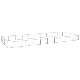 Dog Kennel Silver 430.6 ft² Steel