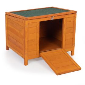 Small Wood Rabbit Hutch Bunny Cage Raised  House with Ladder for Small Animals