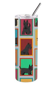 Lots of Scottish Terrier Stainless Steel Skinny Tumbler Vacuum Double Walled Reusable Insulated Travel Cup for Coffee with Lid, 20 oz -A