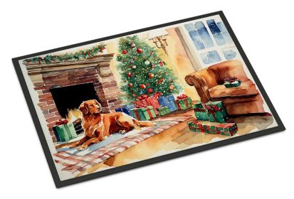 Nova Scotia Duck Tolling Retriever Cozy Christmas Doormat Front Indoor Outdoor Rugs for Entryway, Non Slip Washable Low Pile, 18H X 27W -D
