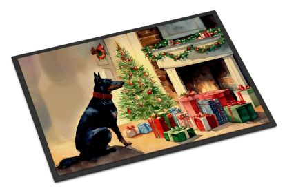 Australian Kelpie Cozy Christmas Doormat Front Door Mat Indoor Outdoor Rugs for Entryway, Non Slip Washable Low Pile, 18H X 27W -H