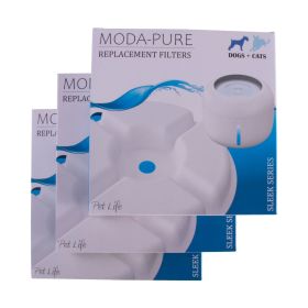 Pet Life 'Moda-Pure' Filtered Dog &  Fountain - Replacement Filters - 3 Pack