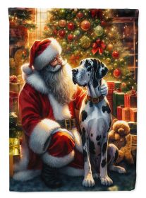 Great Dane & Santa Claus Garden Flag Mailbox Flag Decorative Yard Flag Banner Outside Patio Artwork Yard Flower Beds Garden