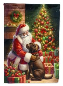 Labrador Retriever & Santa Claus Garden Flag Mailbox Flag Decorative Yard Flag Banner Outside Patio Artwork Yard Flower Beds Garden