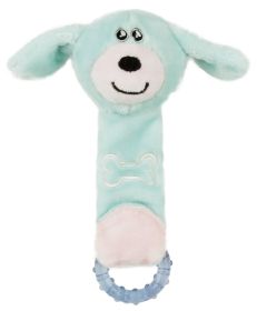 Pet Life Moo-Born' Plush Squeaky & Crinkle Newborn Rubber Teething  & Dog Toy