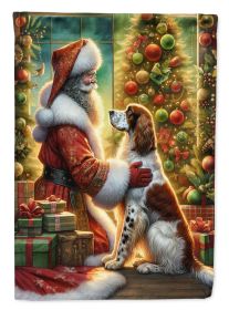 English Setter & Santa Claus Garden Flag Mailbox Flag Decorative Yard Flag Banner Outside Patio Artwork Yard Flower Beds Garden