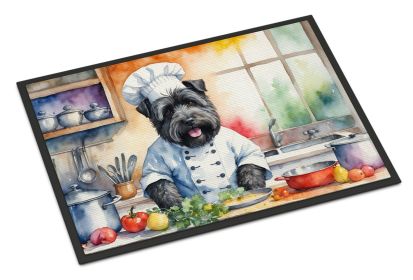 Bouvier des Flandres The Chef Doormat Front Door Mat Indoor Outdoor Rugs for Entryway, Non Slip Washable Low Pile, 18H X 27W -A