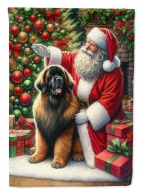 Leonberger & Santa Claus Garden Flag Mailbox Flag Decorative Yard Flag Banner Outside Patio Artwork Yard Flower Beds Garden