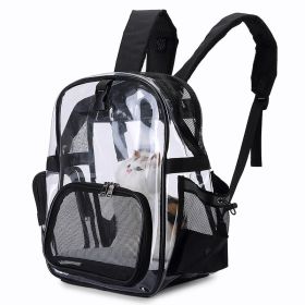Transparent Pet Backpack  Backpack Carrier for Small Dog Kittens Breathable Mesh Window Travel Carrier Bag Weight up To 10lbs for Puppy Kitty Travel