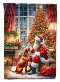 Vizsla & Santa Claus Garden Flag Mailbox Flag Decorative Yard Flag Banner Outside Patio Artwork Yard Flower Beds Garden