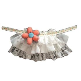 Cute Flower Retro Style Handmade Lace Collars Dog Necklace  Collars 8.2-11.2"