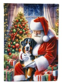 Greater Swiss Mountain Dog & Santa Claus Garden Flag Mailbox Flag Decorative Yard Flag Banner Outside Patio Artwork Yard Flower Beds Garden