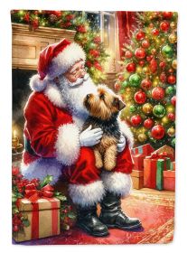 Norfolk Terrier & Santa Claus Garden Flag Mailbox Flag Decorative Yard Flag Banner Outside Patio Artwork Yard Flower Beds Garden