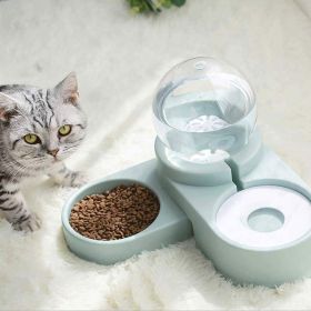 Large Pet Feeder Automatic Drinking Fountain & Food Bowl Pet Water Dispenser with Mouth Separator