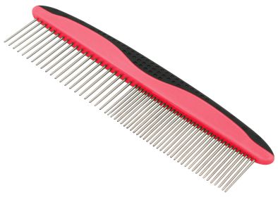 Pet Life Grip Ease' Wide & Narrow Tooth Grooming Pet Comb