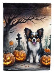 Papillon Spooky Halloween Garden Flag Mailbox Flag Decorative Yard Flag Banner Outside Patio Artwork Yard Flower Beds Garden