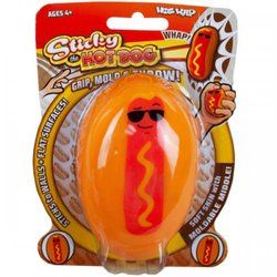 Hot Dog Sticky Throw Toy (pack of 12)-T