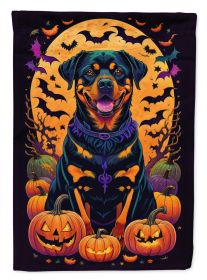 Rottweiler Witchy Halloween Garden Flag Mailbox Flag Decorative Yard Flag Banner Outside Patio Artwork Yard Flower Beds Garden