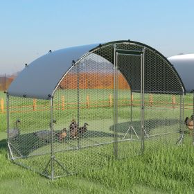 Large metal pen three support steel wire impregnated plastic net cage Oxford cloth silver plated waterproof UV protection 9.2'W x 6.2'L x 6.5'H
