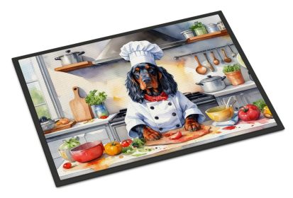 Gordon Setter The Chef Doormat Front Door Mat Indoor Outdoor Rugs for Entryway, Non Slip Washable Low Pile, 18H X 27W -A