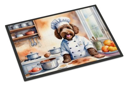 Labradoodle The Chef Doormat Front Door Mat Indoor Outdoor Rugs for Entryway, Non Slip Washable Low Pile, 18H X 27W -M