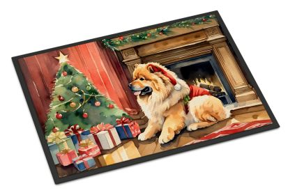 Chow Chow Cozy Christmas Doormat Front Door Mat Indoor Outdoor Rugs for Entryway, Non Slip Washable Low Pile, 24H X 36W -J
