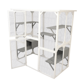 XPT018  cage box lovely house cute pet play speace Wooden White Medium