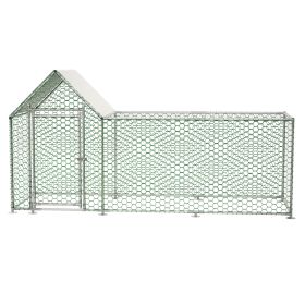 10x3FT Metal penRun Backyard Hen House Poultry Habitat Cage w/Cover