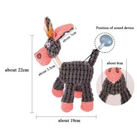 Dog Squeaky Toy For Dog & Cat; Donkey Shaped Plush Toy Dog Chew Toy; Interactive Dog Toy-B
