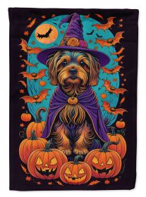 Silky Terrier Witchy Halloween Garden Flag Mailbox Flag Decorative Yard Flag Banner Outside Patio Artwork Yard Flower Beds Garden